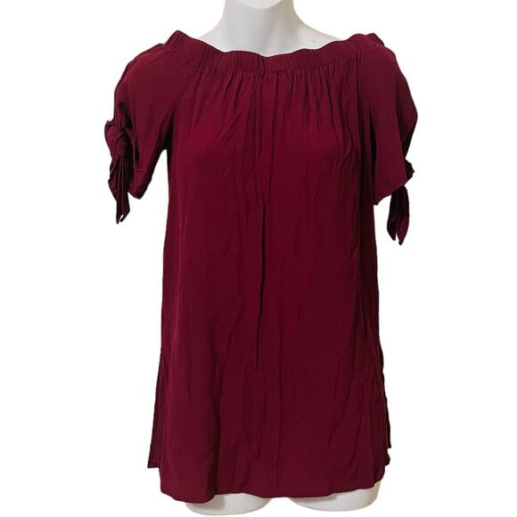 DO+BE Maroon off the shoulder Tunic blouse - Picture 1 of 5